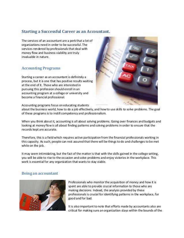 A Career in Accounting: Tips on How You Can be Successful